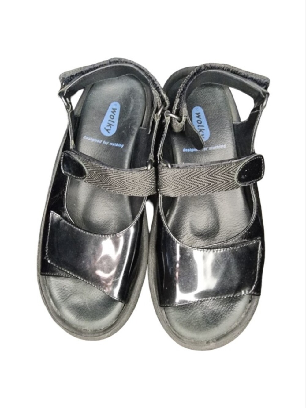 Woky Jewel Patent Sandals, Womens 36 EU (5.5 US) - Picture 4 of 10